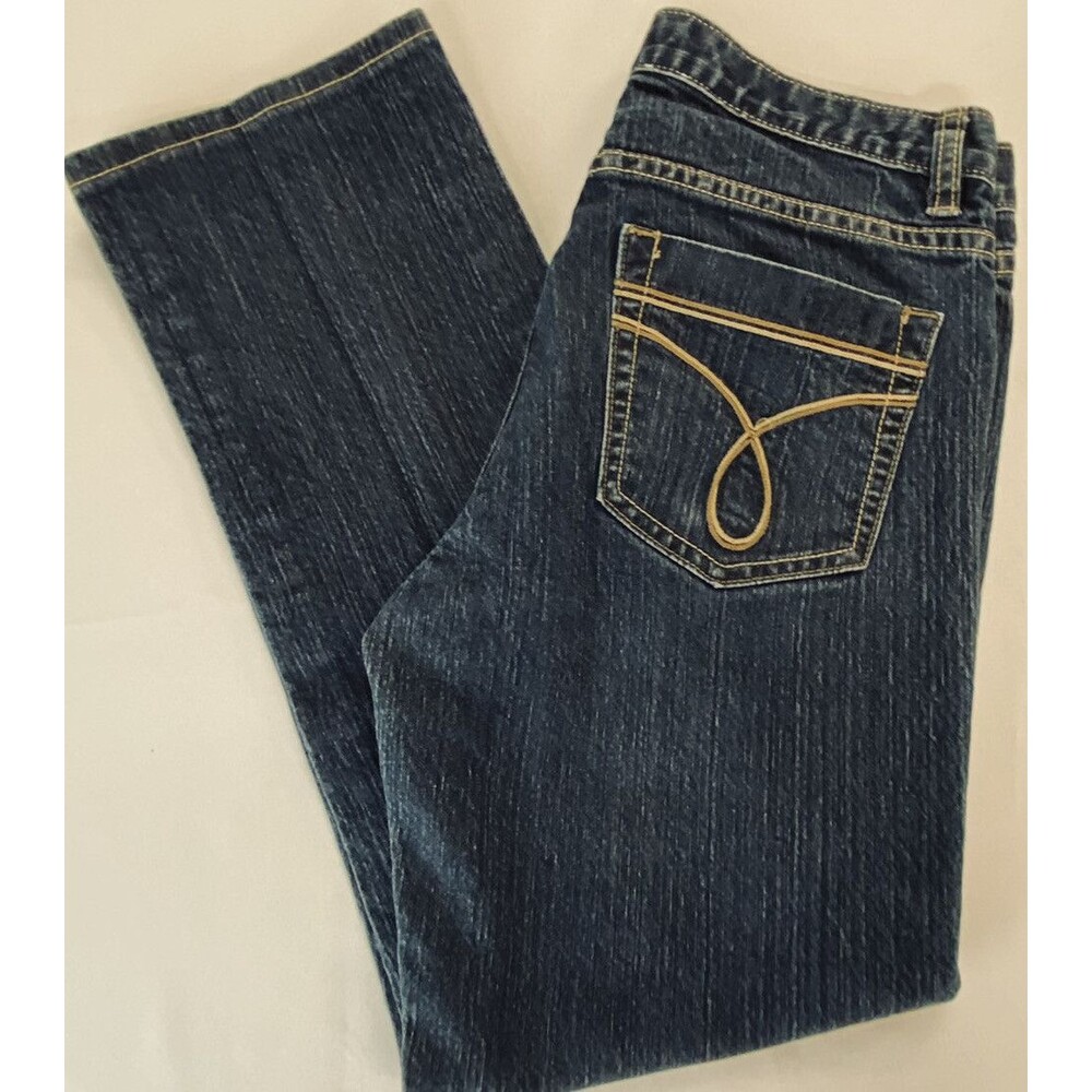 Calvin Klein Jeans Womens Medium 5 Pocket Stretch Denim Blue Jeans Size 6